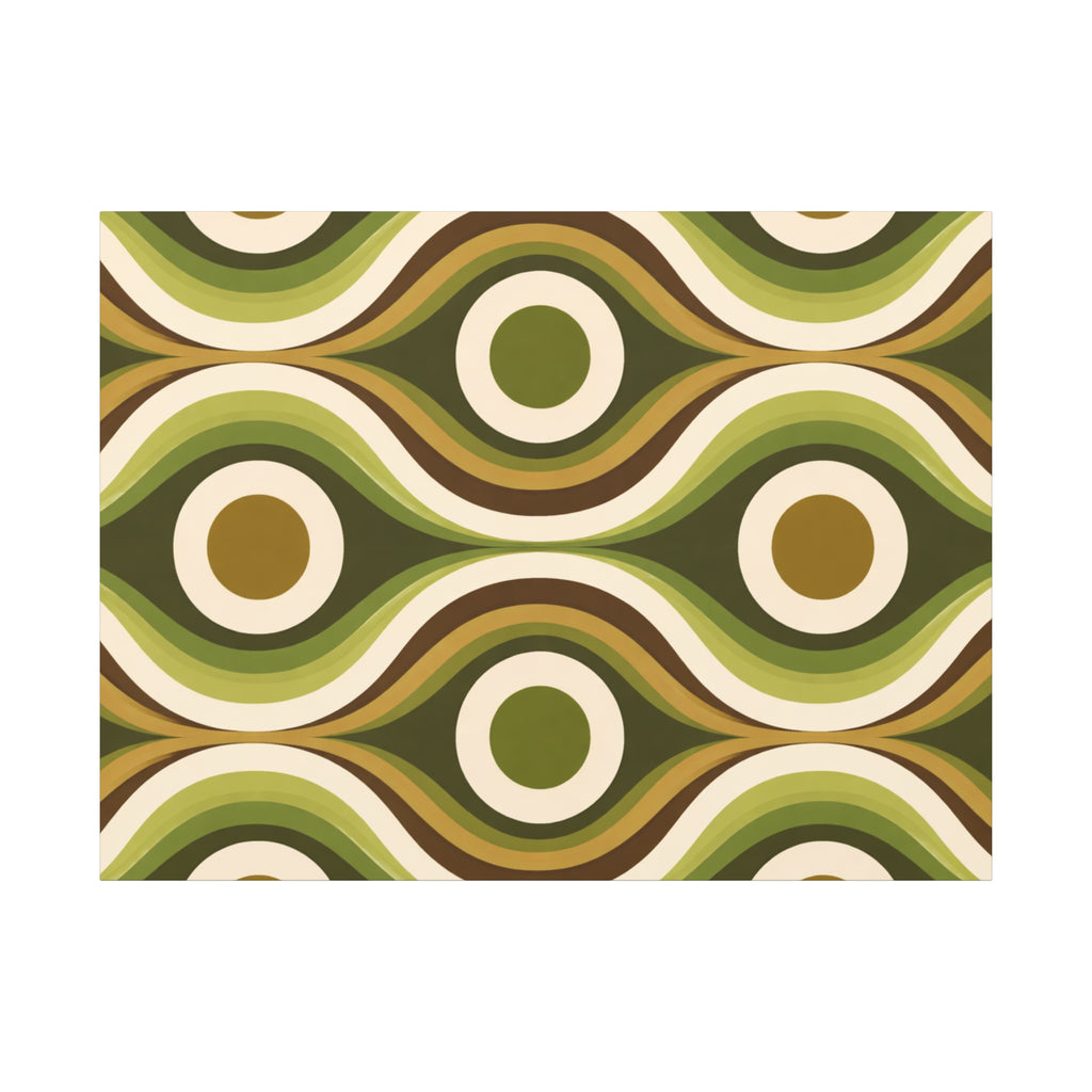 Green Geometric Canvas