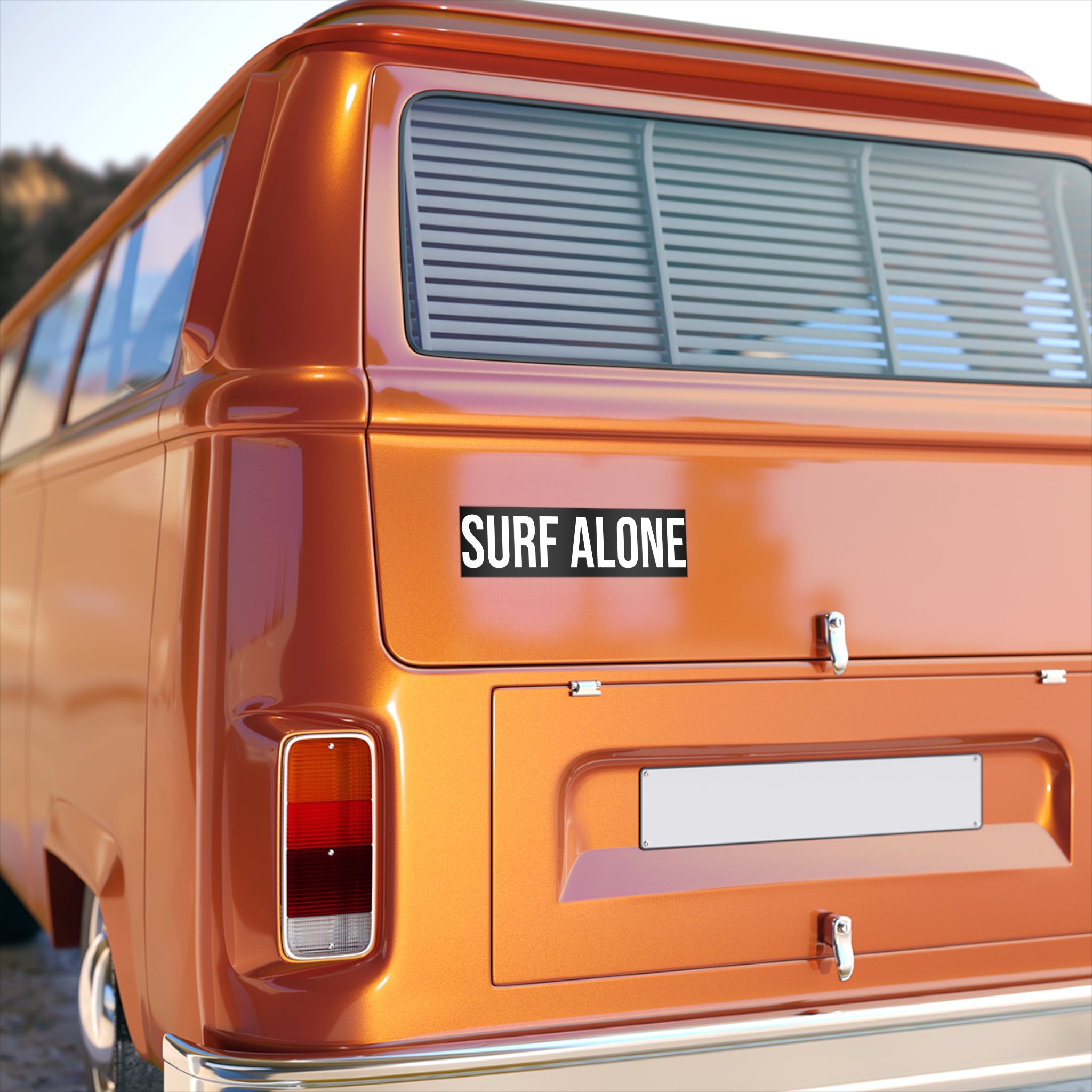 'SURF ALONE' Bumper Sticker