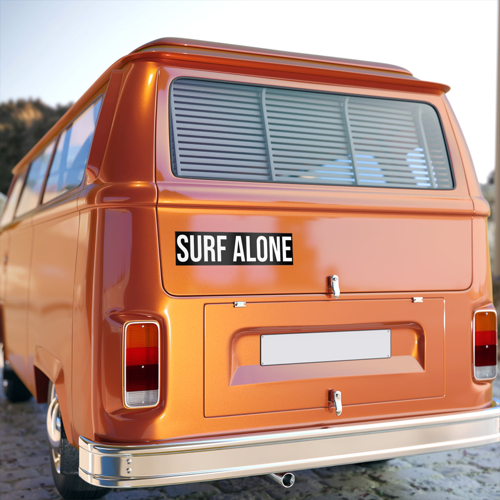'SURF ALONE' Bumper Sticker