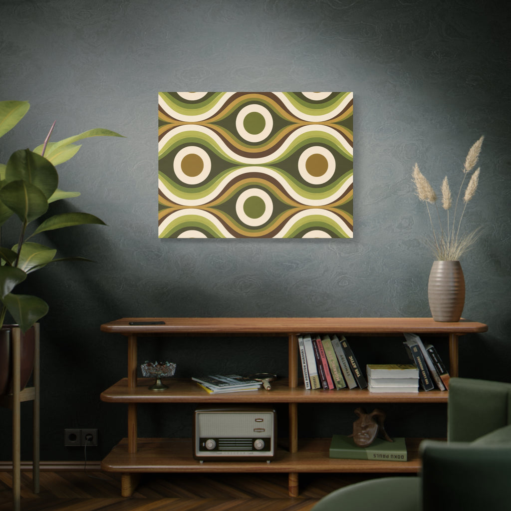 Green Geometric Canvas