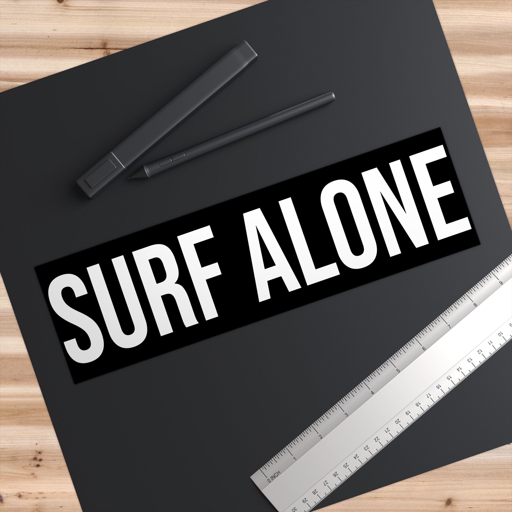 'SURF ALONE' Bumper Sticker