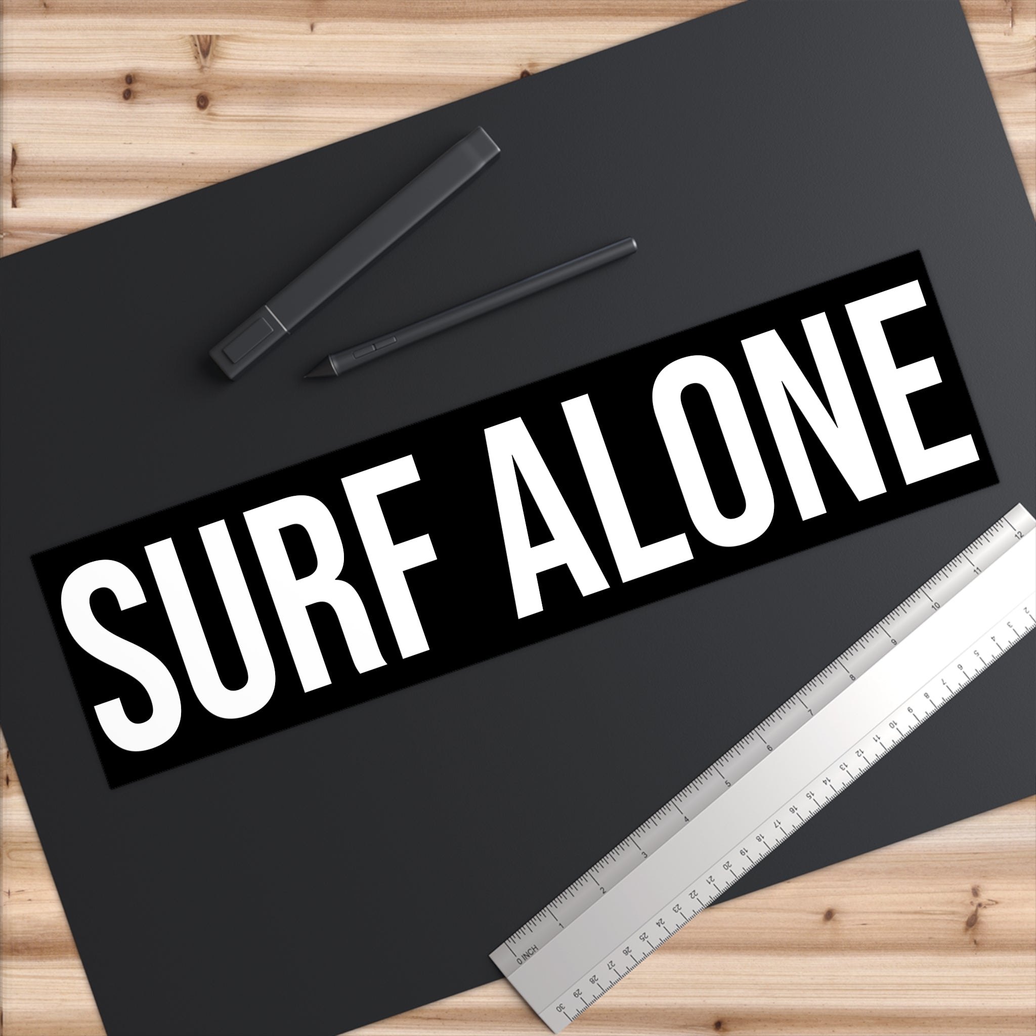'SURF ALONE' Bumper Sticker